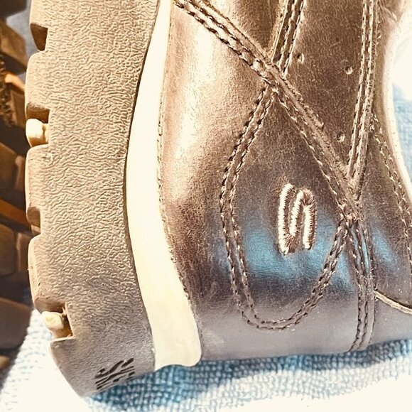 Skechers Shoes Womens Size 7.5 Black Leather Comfort Walking Athletic 45055 Y2K - Picture 8 of 16